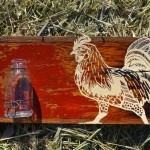 Rooster and Bottle vase