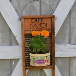 Washboard planter