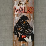 Wanna go for a WALK? leash hanger