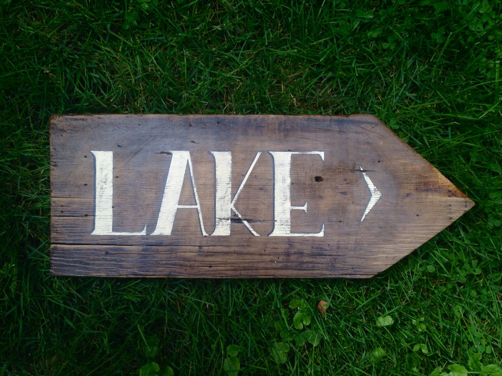 Lake sign