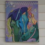 Zipper Face Horses painting