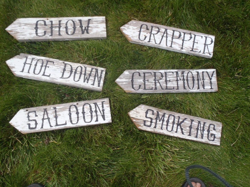 Barn Wood Wedding signs