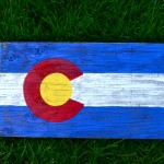 CO Flag on wood